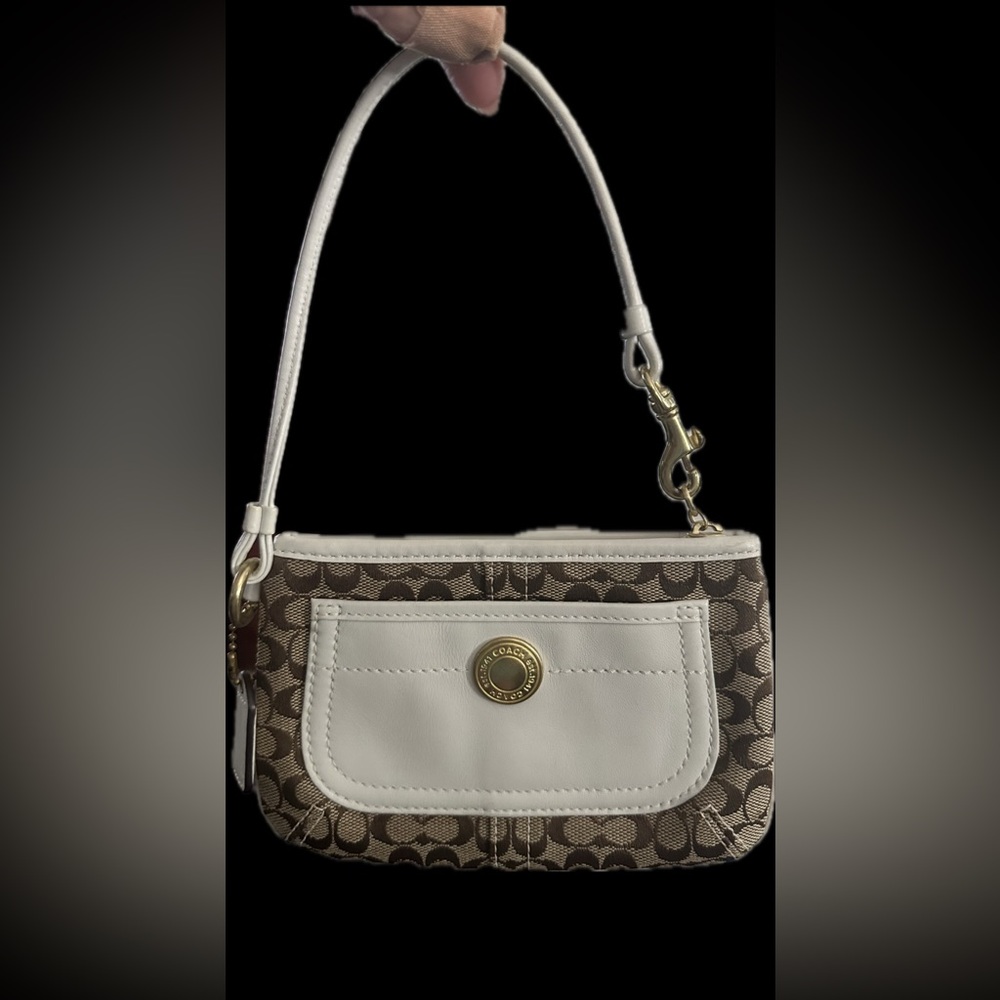 Coach Brown and White Women's Wristlet